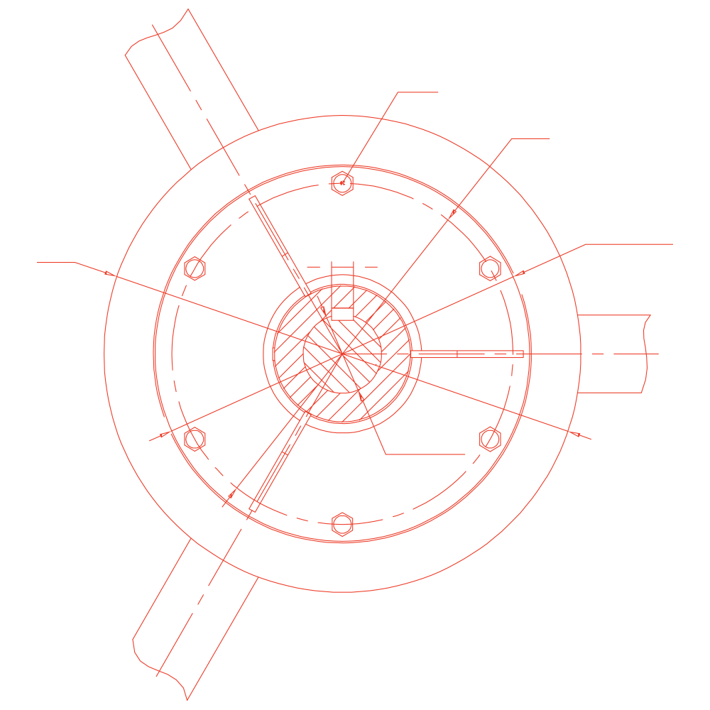 A schematic illustration representing a mechanical to be created on a CNC machine 