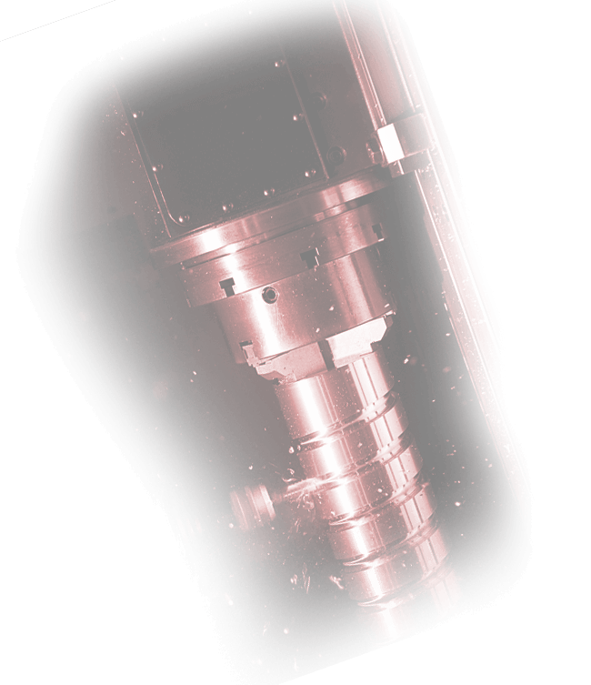 multi-axis production turning and milling machine close up